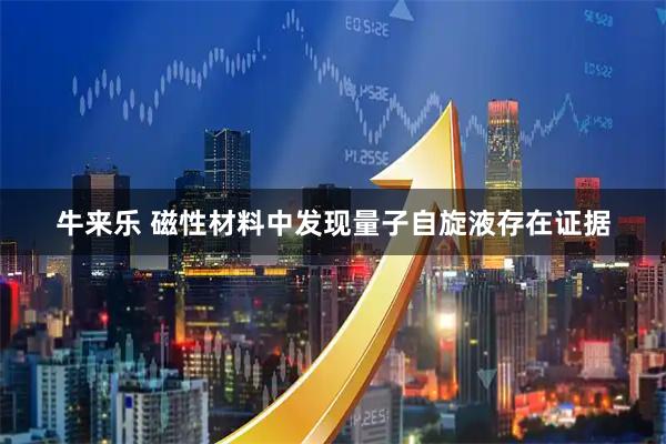 牛来乐 磁性材料中发现量子自旋液存在证据