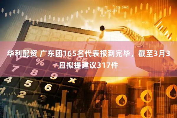 华利配资 广东团165名代表报到完毕，截至3月3日拟提建议317件